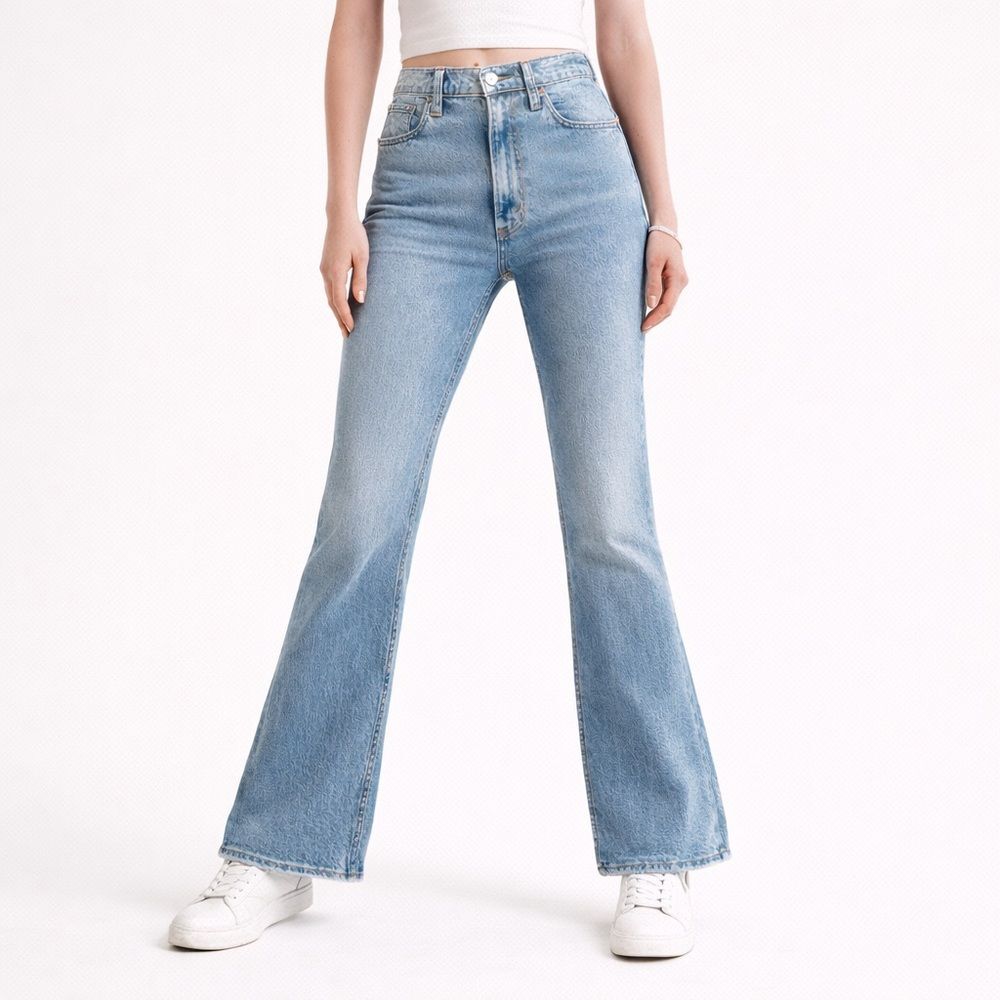 Abercrombie Vintage Flare Jeans Womens 27 Light Wash High‎ Rise Stretch